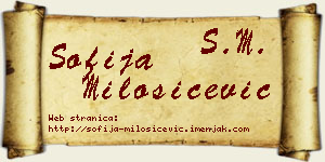 Sofija Milošičević vizit kartica
